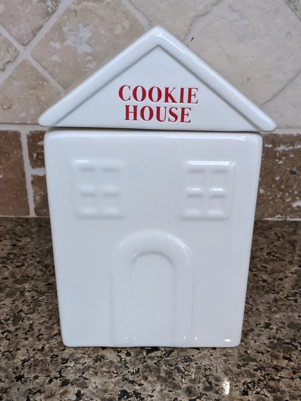 Cookie House Canister Cookie Jar Ceramic Target White Ceramic Earthenware